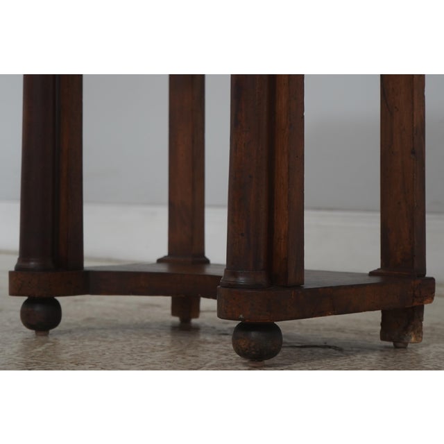 Brown Antique 18th Century French Empire Marble Top Stand For Sale - Image 8 of 17