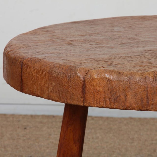 Oak Coffee Table in the style of Jean Touret, 1950, in Good conditions. Designed 1950 to 1959