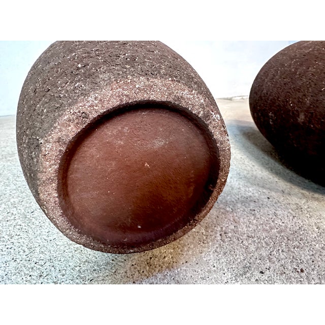 Large Handcrafted Amphora-Shaped Terracotta Ceramic Floor Vases, Germany 1950s, Set of 2 For Sale - Image 10 of 18