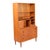 Chatol of veneered teak wood, front with three drawers, pull-out plate, recessed mirror, a sliding door and shelves. H....