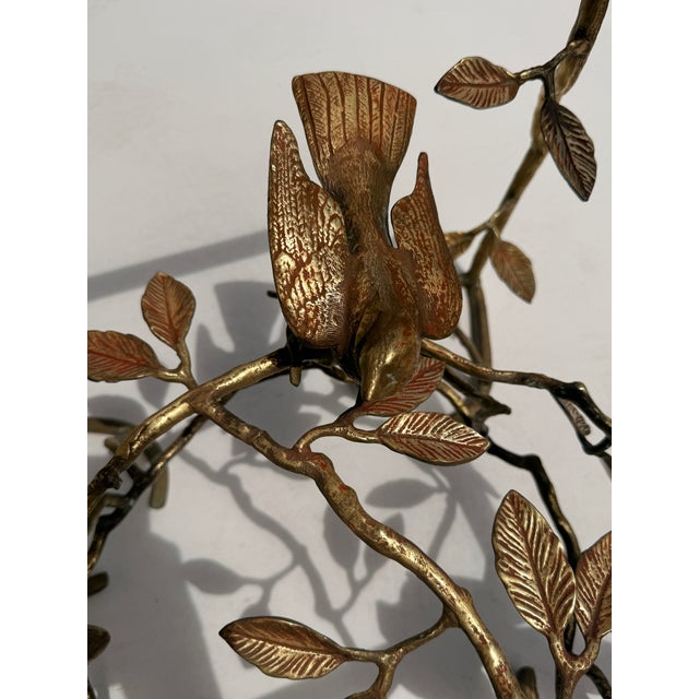 1970s Brass Coffee / Side Table With Birds and Branches For Sale - Image 12 of 12