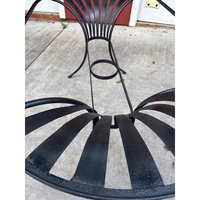 Coastal Francois Carre Garden Dining Table, Restored For Sale - Image 3 of 6