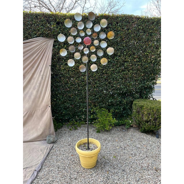 White Mid-Century Whirligig Spinning Garden Ornament For Sale - Image 8 of 10