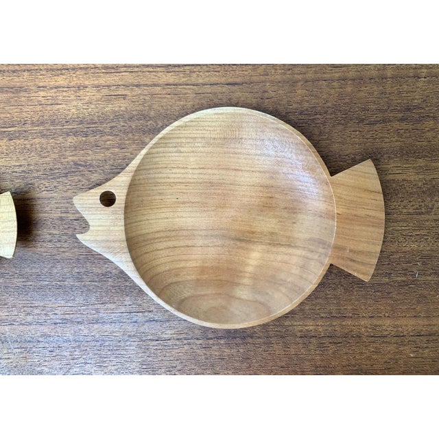 Wooden Fish Shaped Bowls, 1960s, Set of 5 For Sale - Image 11 of 18