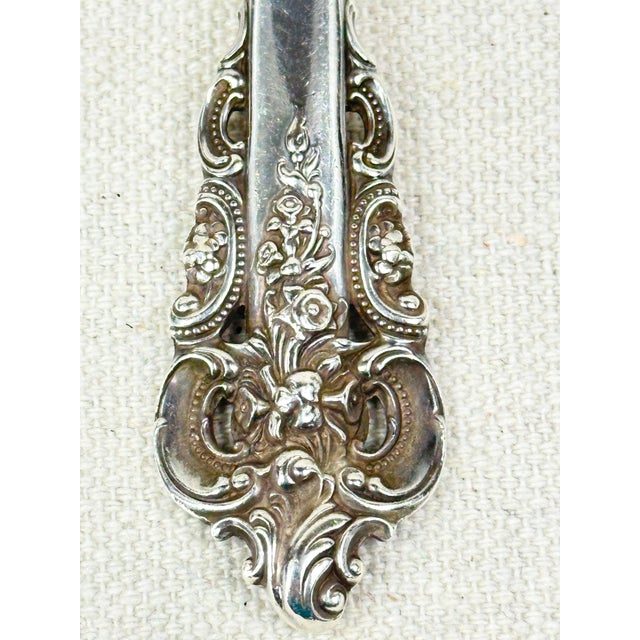 Silver Vintage Wallace "Grande Baroque" Sterling Silver 5-Piece Flatware Place Setting For Sale - Image 8 of 9