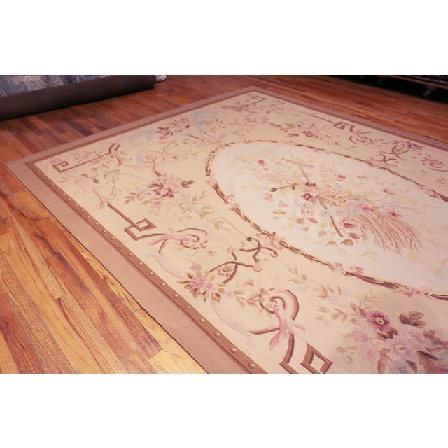 Formal Salon Antique French Aubusson Carpet, Country of Origin: France, Circa Date: 1920s