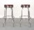 1950s Retro style swivel bar stools made of dark red vinyl seats and chrome finished steel frame. Made by Hamilton Cosco,...