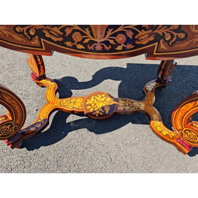 2020s French Style Coffe/Tea Side/Center Table/Desk With Scrolled Legs For Sale - Image 5 of 13