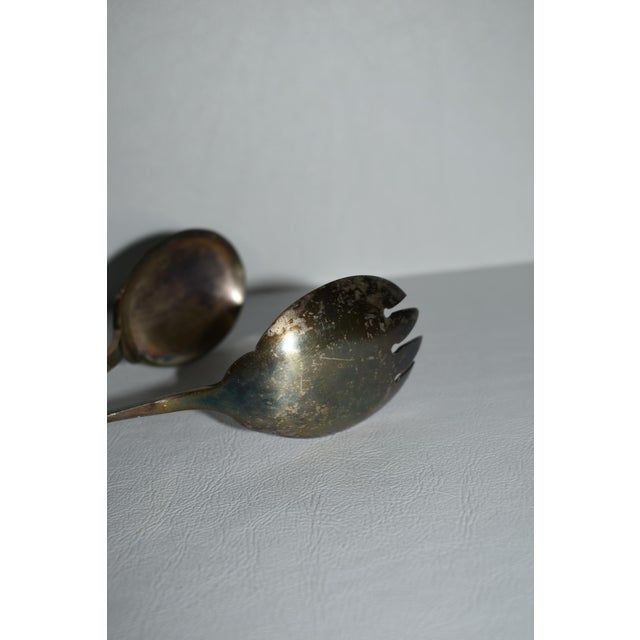 Vintage Silverplate Traditional Style Tongs For Sale - Image 10 of 11