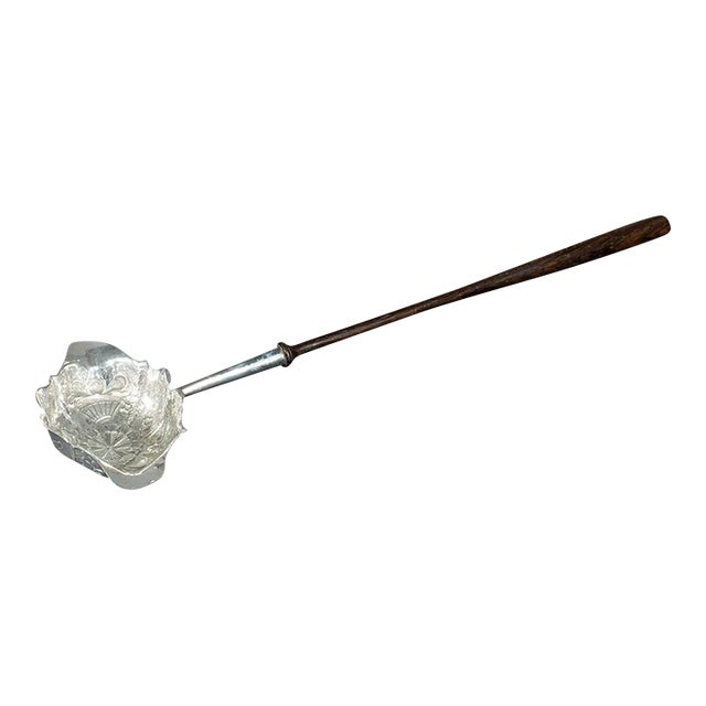 1770s Antique Georgian English Silver Toddy Spoon For Sale