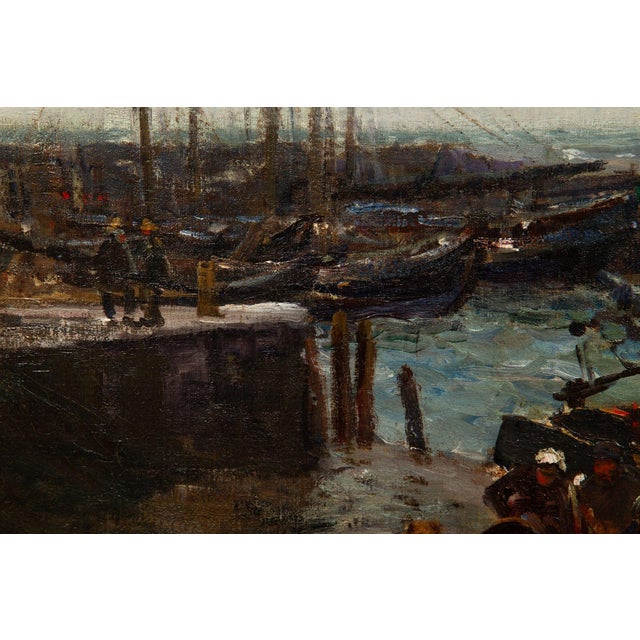 “Dutch Herring Fleet” Dockside Barbizon Painting by Robert Weir Allan r.s.A For Sale - Image 17 of 18