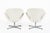 White Mid Century Danish Swan Chairs by Arne Jacobsen for Fritz Hansen 1960s, 2 Avail For Sale In Detroit - Image 6 of 16