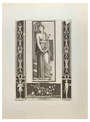 Nicola Vanni, Melpomene, Muse of Tragedy, Etching, 18th Century