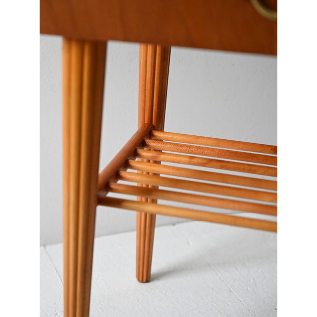 1940s Danish Mahogany and Birch Bedside Tables, Set of 2, 1950s For Sale - Image 5 of 9