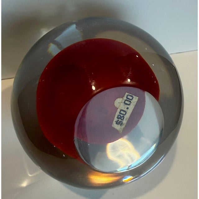 Post-Modern Remembrance Day Poppy Art Glass Paperweight / Sculpture by Svoboda Karlov For Sale - Image 4 of 6