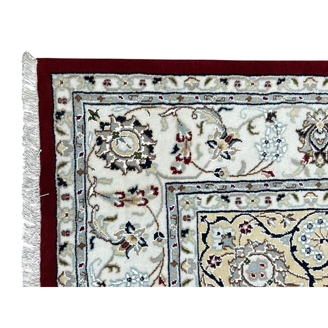 1980s Persian Nain Wool Rug 6’1” X 9’2” For Sale - Image 5 of 6
