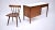 A striking Paul McCobb four drawer desk and matching chair with white laminate top. 1950's all original from the Planner...