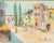 Cream Colorful Vintage Cityscape by Heinz Rosein For Sale - Image 8 of 12