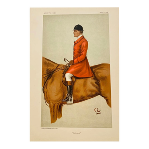 Vanity Fair Chromolithograph Caricature Print "Cattistock, " 1899, Unframed