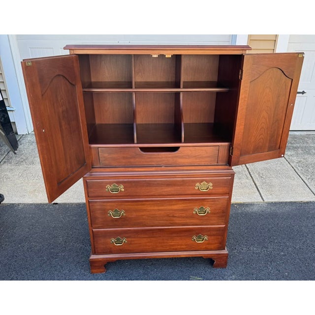 Late 20th Century Henkel Harris Gentlemans Chest or Armoire For Sale - Image 10 of 12