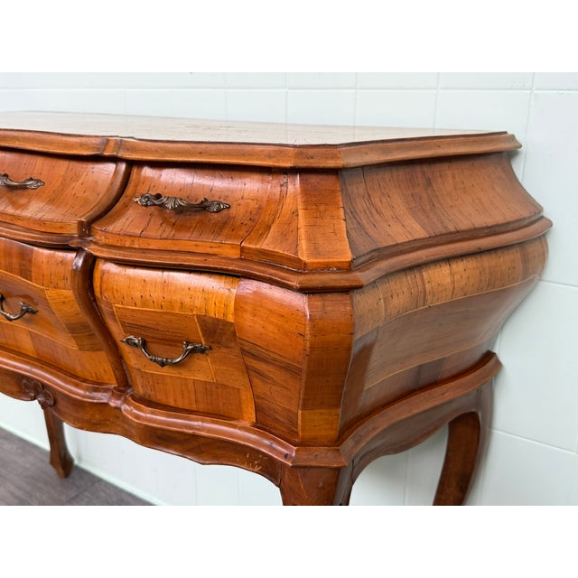Baroque-Style Console Table with Six Drawers, 1950s For Sale - Image 14 of 18
