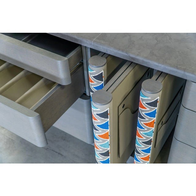 Contemporary Pok Collection Butler Credenza in Jeremiah Turquoise by Soshiro, 2019 For Sale - Image 3 of 6