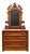 Carved Walnut Marble Top 3 Drawer Dresser With Extra Hidden Drawer C1880 For Sale