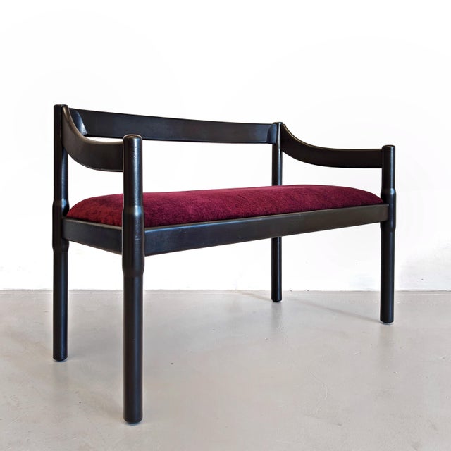Carimate Sofa Bench by Vico Magistretti for Cassina, 1970s, in Restored conditions. Designed 1970 to 1979 This piece has...