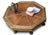 Antique Octagonal Low Hardwood Eastern Table with Decorative Brass Trims, 1890s For Sale - Image 10 of 12
