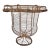 Antique French Wire Urn Planter, Twisted Pedestal Garden Basket For Sale