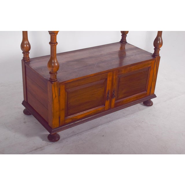 English Dumbwaiter with Tall Back For Sale - Image 9 of 12