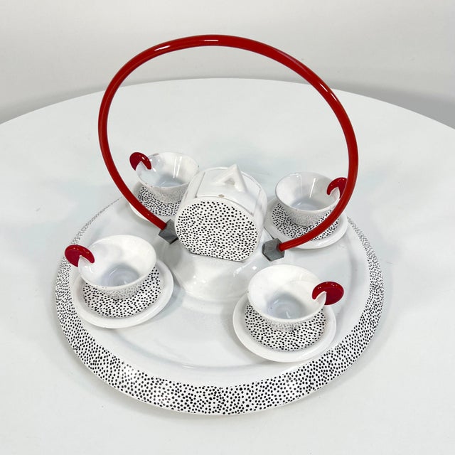 Tea Service by Luigi Saccardo & Materassi Massimo for Mas Italy, 1980s, in Good conditions. Designed 1980 to 1989 This...