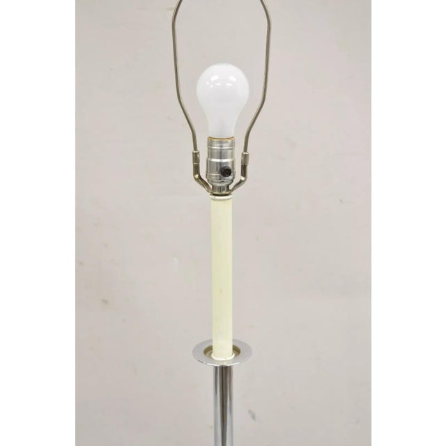 Vintage Mid Century Modern Chrome Space Age Tripod Base Side Table Floor Lamp For Sale - Image 4 of 11