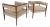 Pair New Alcantera Upholstery Walnut Cube Shape Barrel Back Lounge Chairs MINT! For Sale