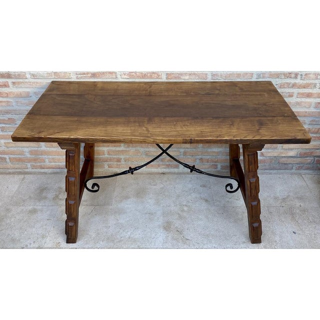 Antique Spanish Oak Work Table, 1800s For Sale - Image 5 of 16