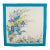 Christian Dior Floral Silk Scarf Print in Blue and Lavender For Sale