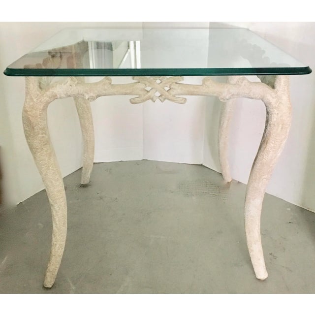 Faux Branch Metal Base Side Table For Sale - Image 9 of 9