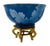Vintage Japanese Ryusen Cobalt Blue Relief Porcelain Turnip Bowl For Sale - Image 4 of 13
