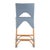 Wood Creanly 25.25 in. Seat Height Rectangular Rattan Counter Stool with Back, Baby Blue/ Natural Rattan Frame For Sale - Image 7 of 9