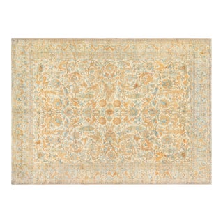 Authentic Persian Kirman Handmade Wool Rug For Sale