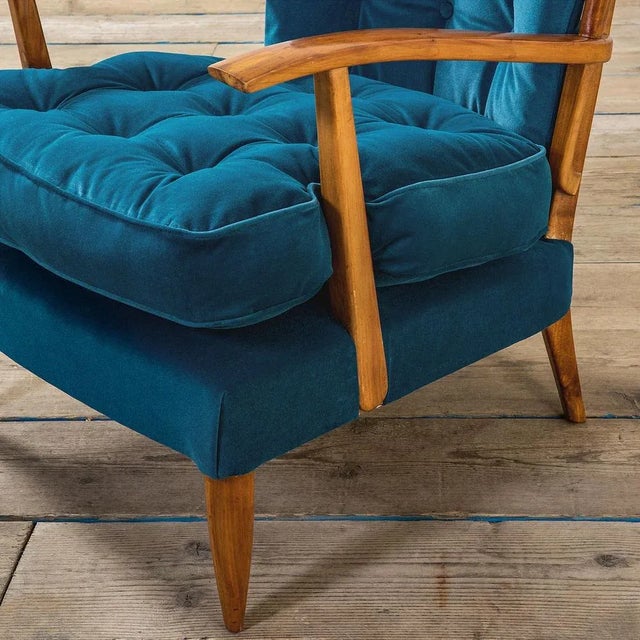 Armchair and Ottoman attributed to Paolo Buffa for Marelli, 1950s, Set of 2 For Sale - Image 6 of 7