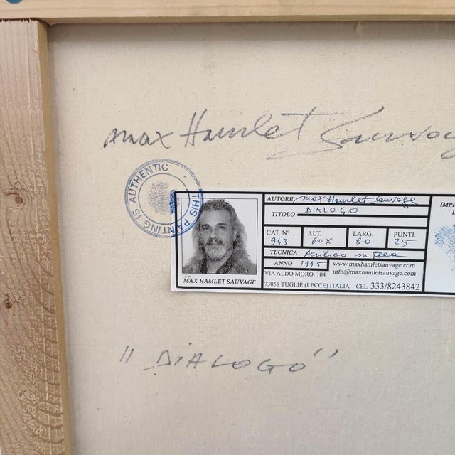 Max Hamlet, Animal Heads, 1995, Acrylic Painting on Canvas, Framed For Sale - Image 9 of 15