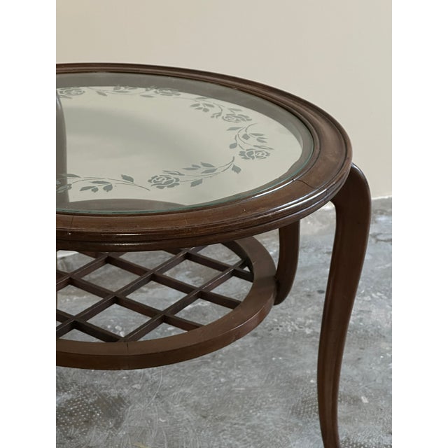 1950s Italian Round Coffee Table in the style of Paolo Buffa, 1950s For Sale - Image 5 of 8