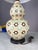 Mid-Century Modern Ceramic Blue & Black Mosaic Floral Pattern Table Lamp For Sale - Image 3 of 6
