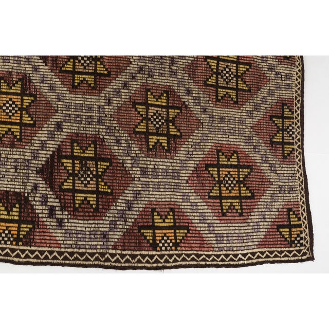 Geometric Oushak Kilim Rug For Sale - Image 10 of 10