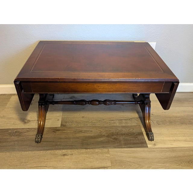 Early 20th Century Zangerle & Peterson Drop Leaf Coffee Table Mahogany For Sale - Image 10 of 18