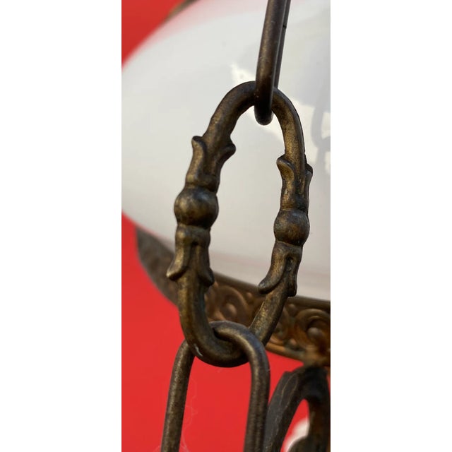 White Mid 19th Century Rare Antique Chandelier From Calvados Normandie (France). For Sale - Image 8 of 13