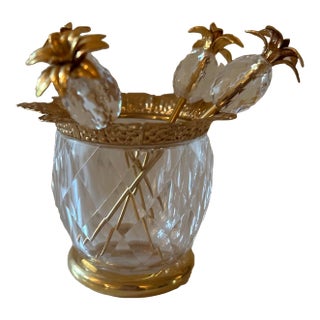Vintage Lucite Pineapple Cocktail Picks - 5 Pieces For Sale