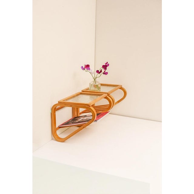 Scandinavian Bentwood and Glass Bedside Tables from Gemla, 1920s, Set of 2 For Sale - Image 10 of 16