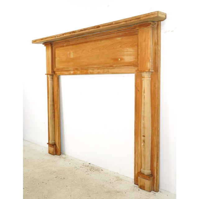 Traditional Traditional Unfinished Wooden Fireplace Mantel For Sale - Image 3 of 9